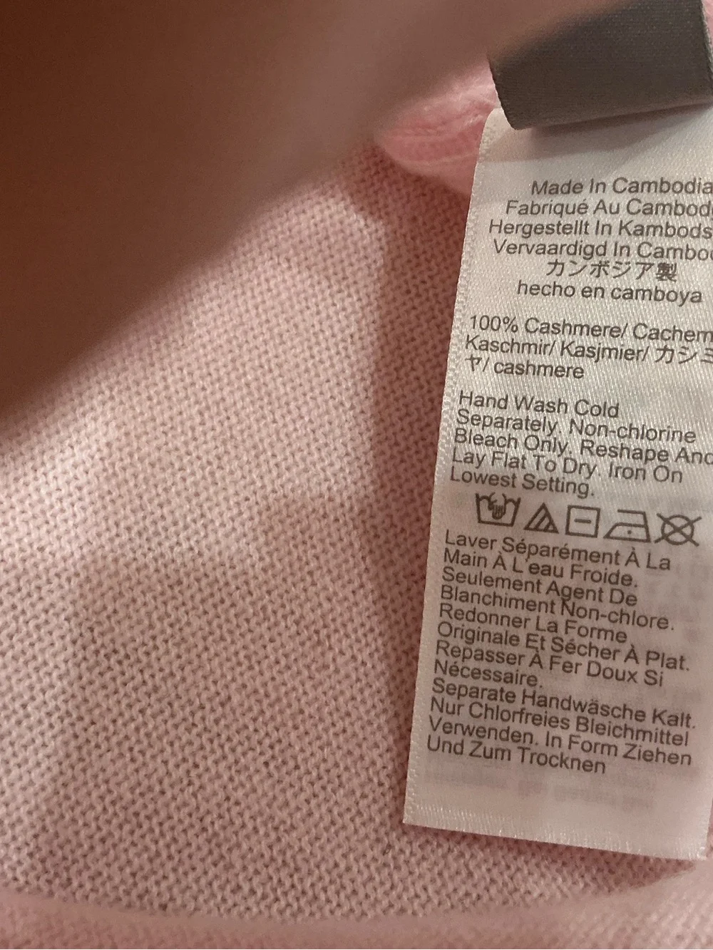 J. Crew Women’s Perfect 100% Cashmere Soft Pink Crewneck Sweater M CN259